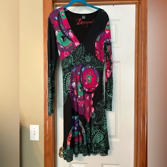 Desigual | Dresses | Desigual Long Sleeve Dress Eur M | Poshmark